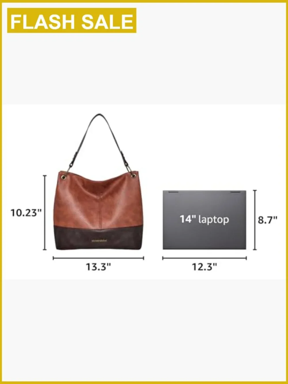 Vegan Leather Slouchy Hobo Bag for Women - Stylish Tote Purse with Zip Top